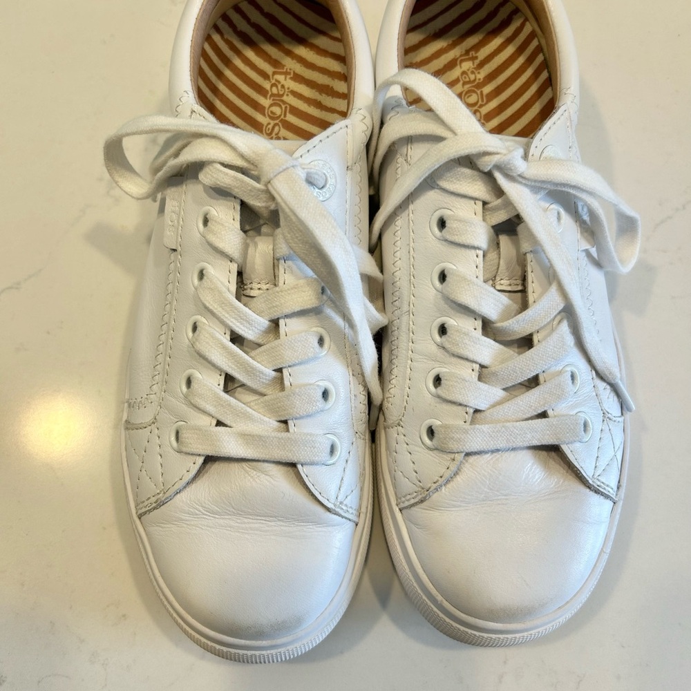 Taos Plim Soul Lux White Leather Sneakers